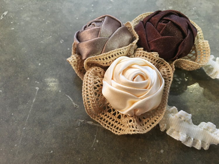 古典玫瑰寶寶頭花