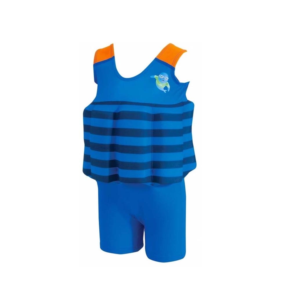 ZOGGS 嬰兒《橫條小海豹》可調式連身泳衣