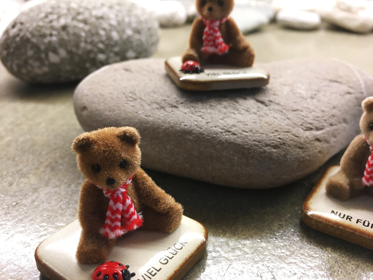 圍巾小熊 德國手工陶瓷