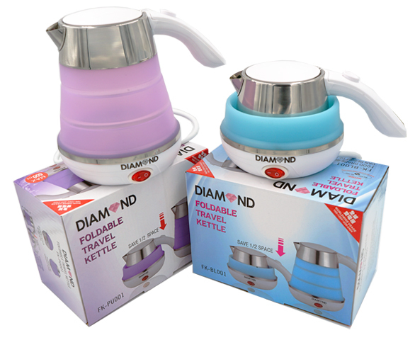周未狂減 Diamond 旅行摺疊水煲 600ml (藍色/紫色/白色/粉紅)