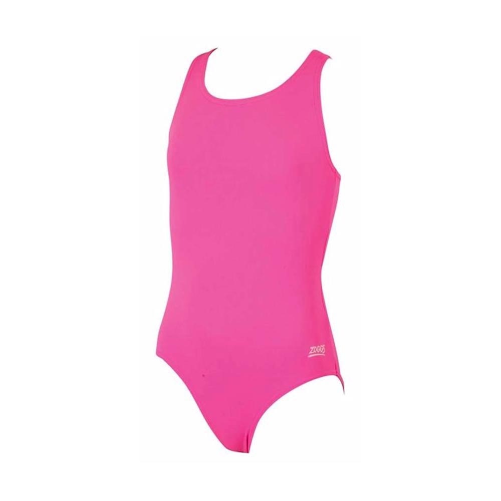 ZOGGS 幼童《亮粉》素色連身泳衣