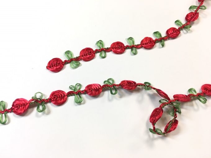 小玫瑰花飾織帶/10色