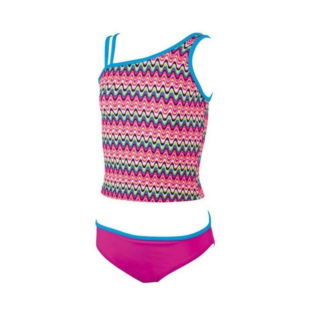 ZOGGS 青少女 《彩虹水波》出場即焦點兩件式泳衣