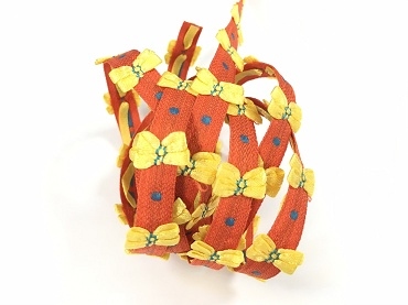 立體雙色蝴蝶結/花式針織