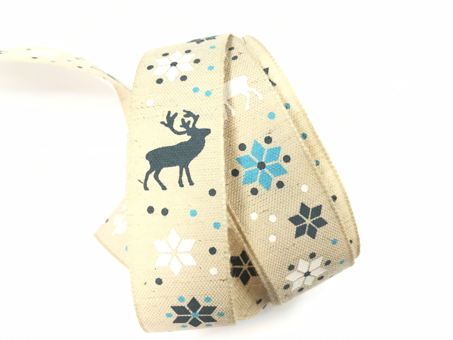 雪花麋鹿/自然棉麻/3款寬度