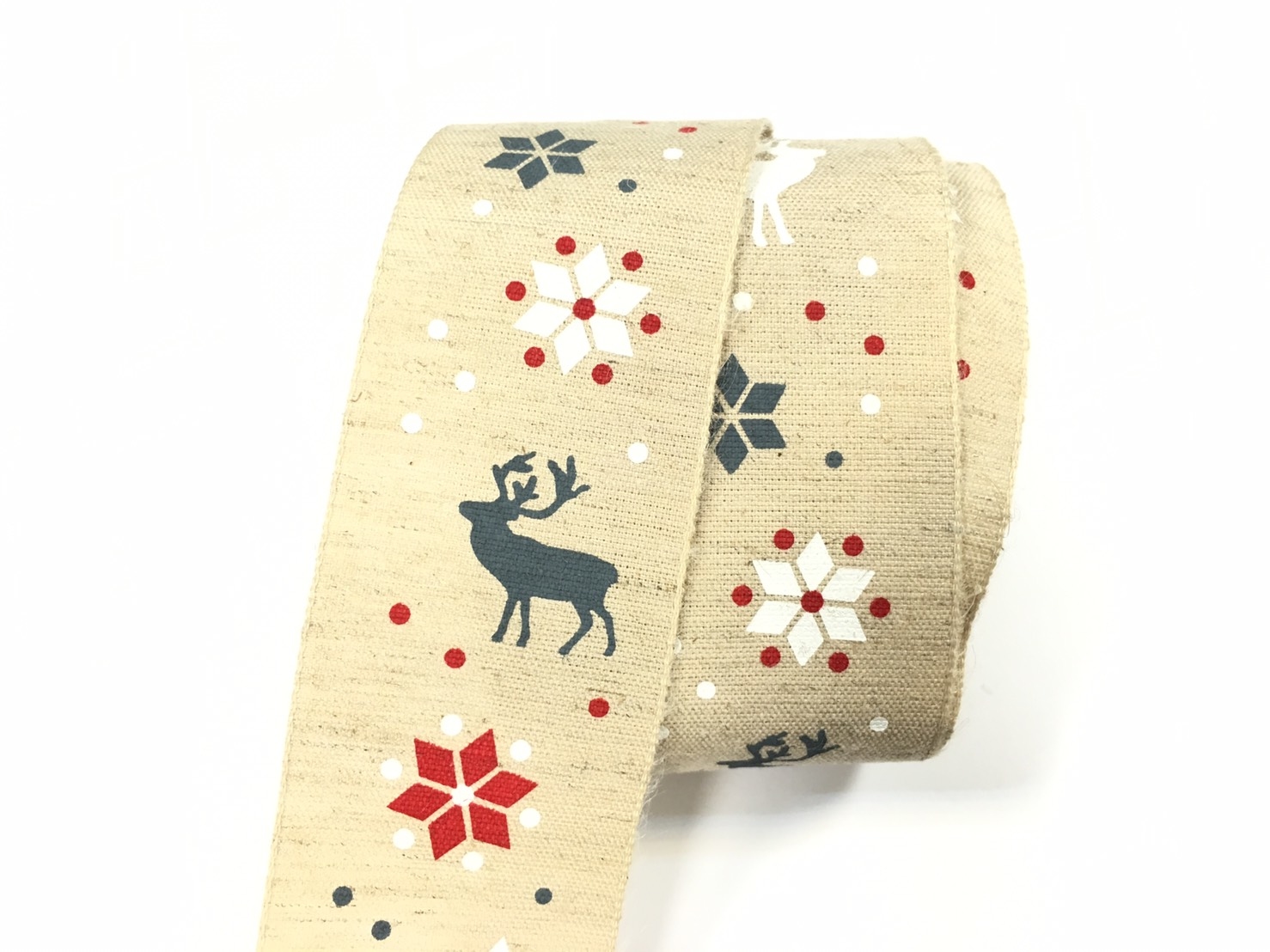 雪花麋鹿/自然棉麻/3款寬度