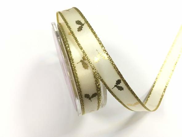 金箔雙葉/金邊緞面