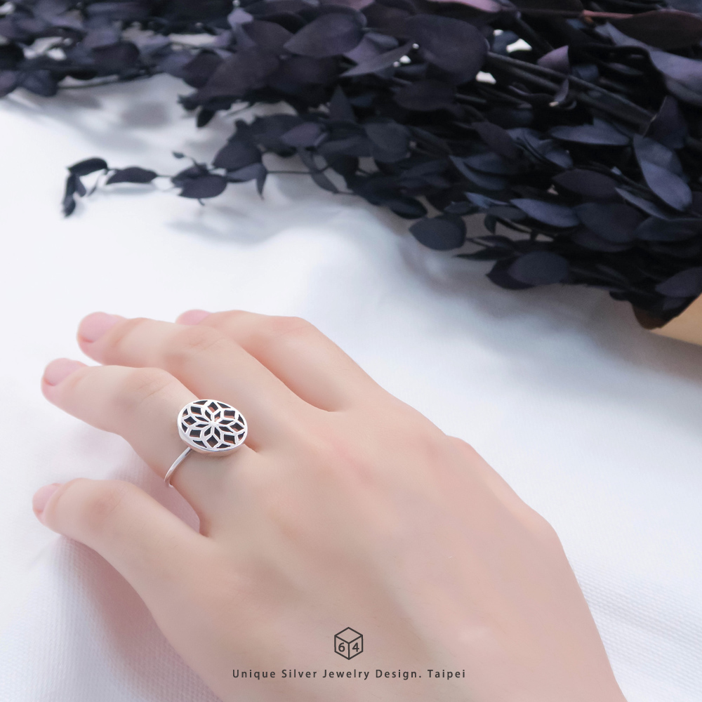 訂製窗花 加官戒 925純銀戒指-ART64