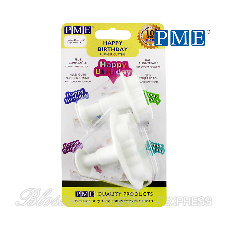 PME Happy Birthday Plunger Cutters, Set of 2