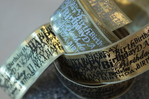 金屬感文字拼貼 Happy Birthday/22mm