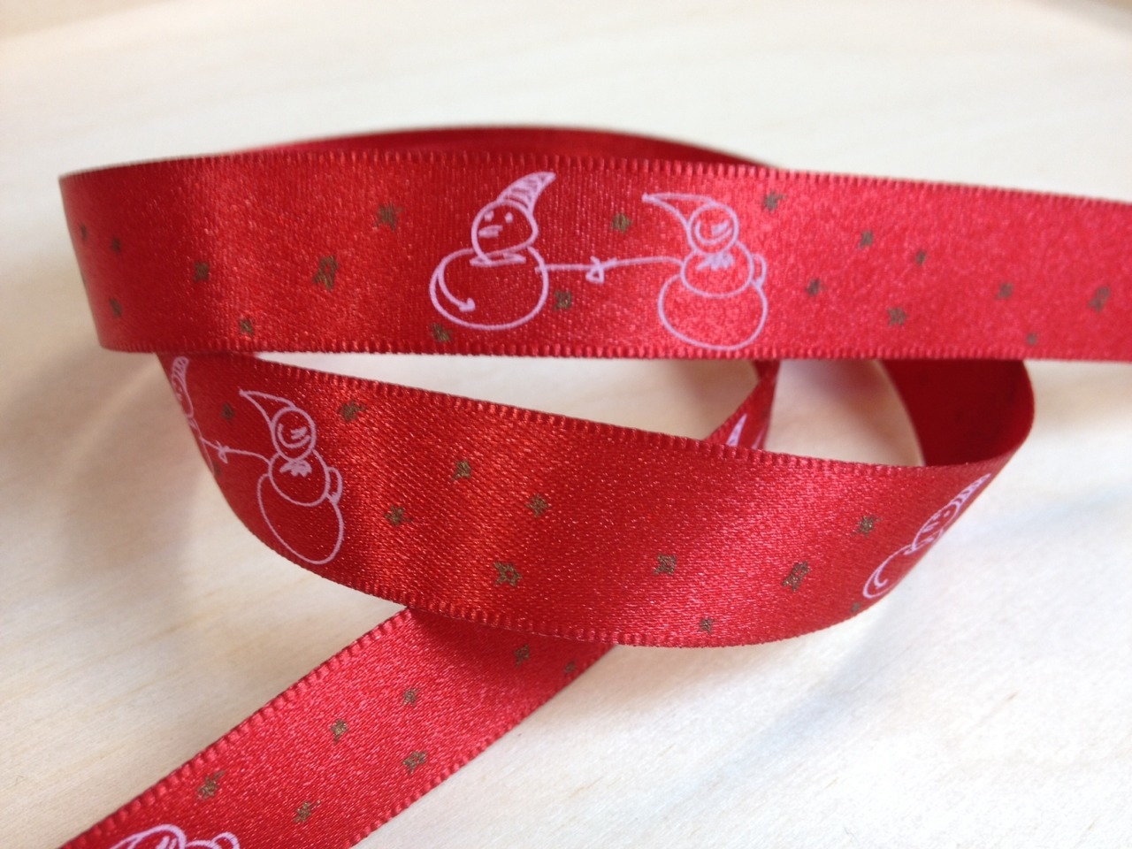 牽手雪人/雙面緞/15mm