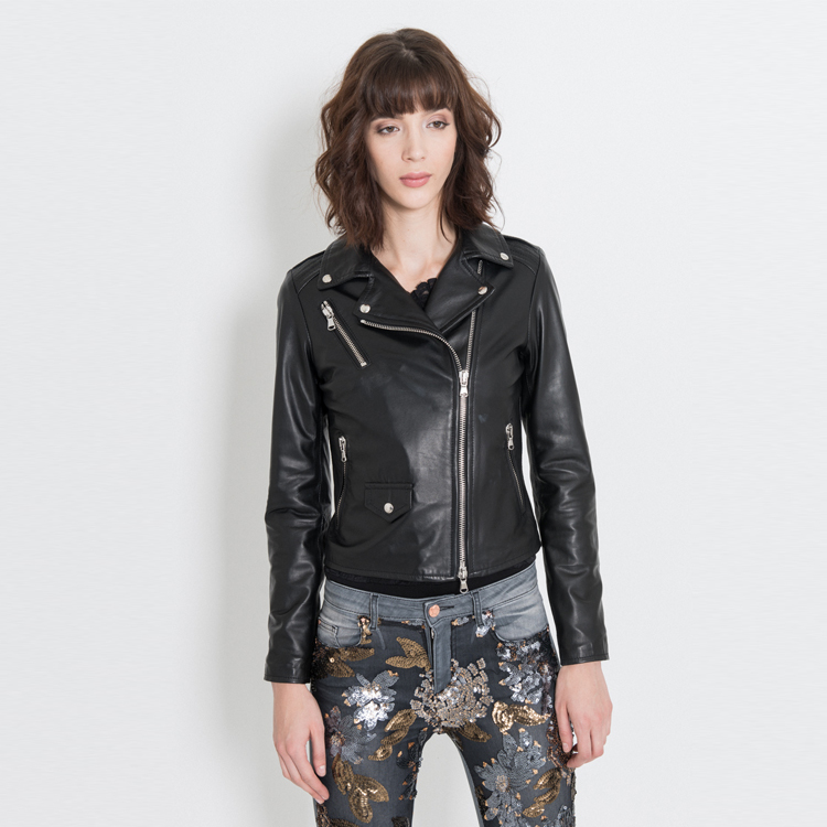 【Silvian Heach】拉鍊裝飾皮衣