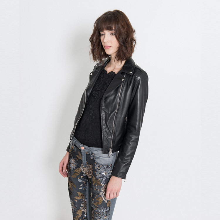 【Silvian Heach】拉鍊裝飾皮衣