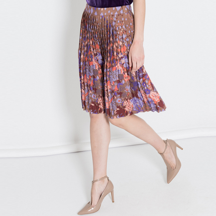 【Silvian Heach】幾何花朵百摺裙