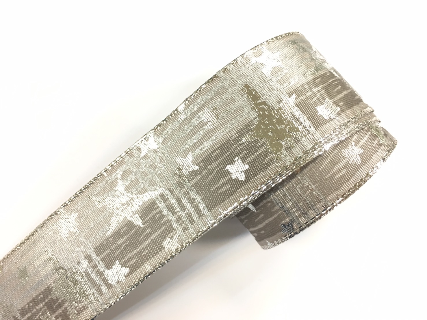 大星星刷痕/平織銀邊鐵絲/38mm