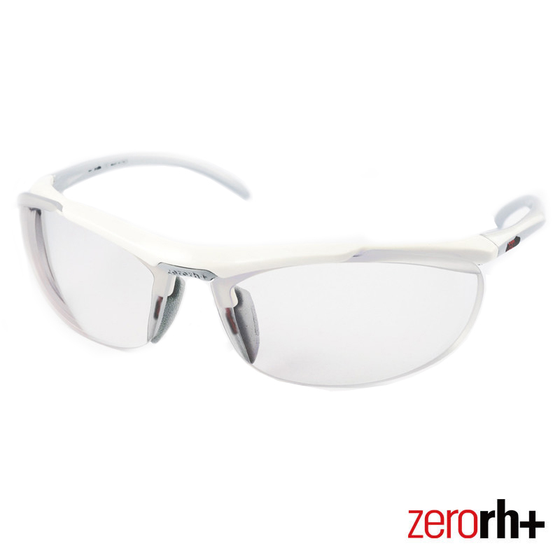 RH634白色鏡框搭配全視線透明變色防爆鏡片