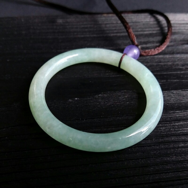 J713 冰糯萍果綠玉環 (45mm外徑)