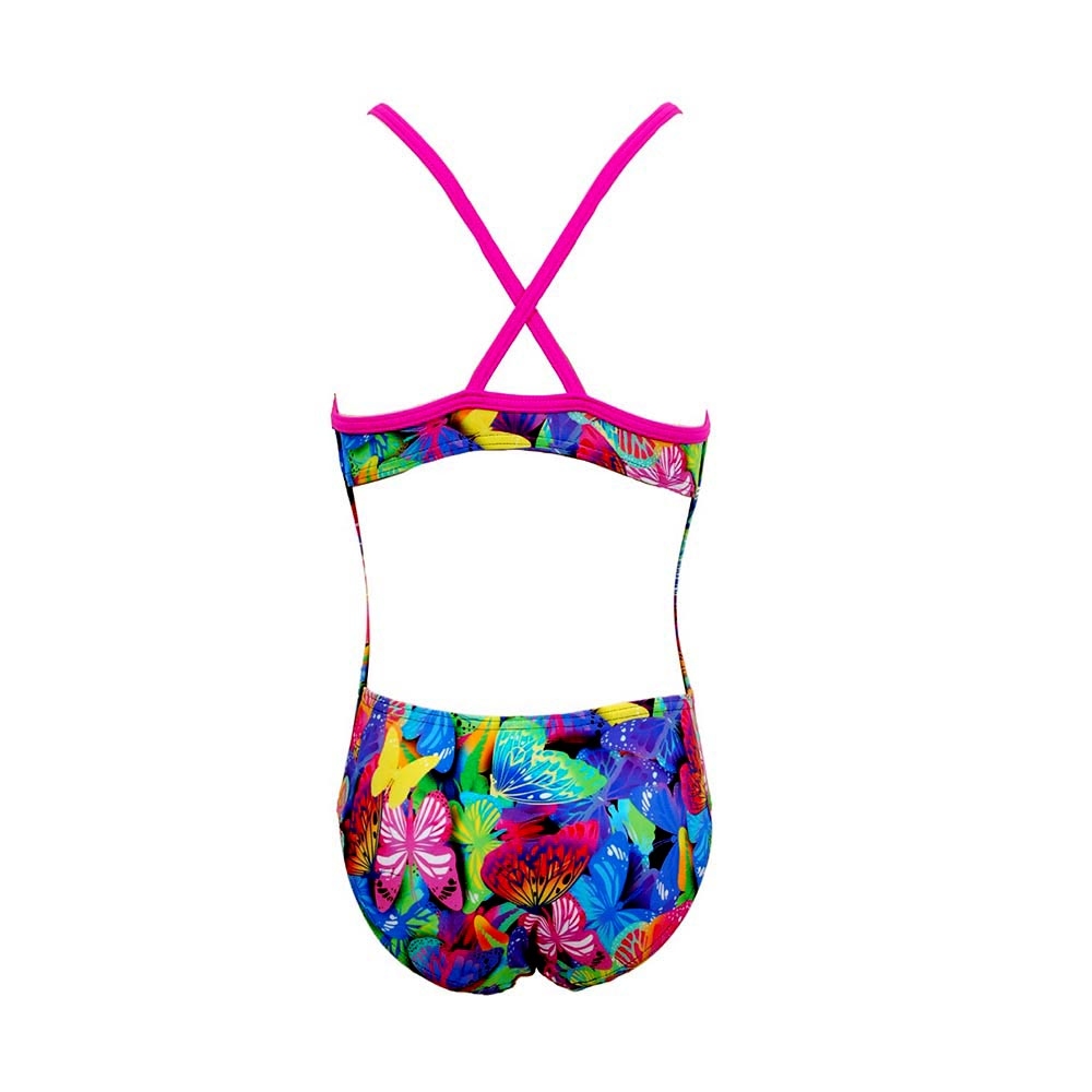 ZOGGS 青少女《彩蝶紛飛》 Ｘ背甜美系連身泳衣