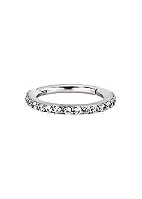 SS316L HINGED SEGMENT RING with CZs