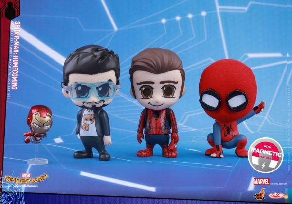 Hot Toys Spiderman Peter Parker Tony Stark Mark Cosbaby