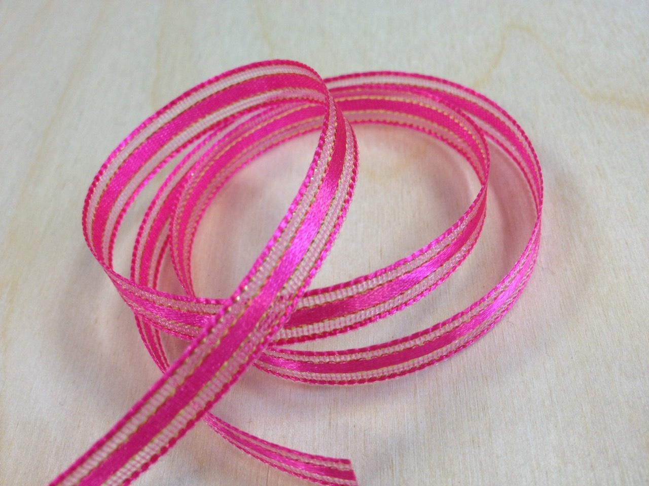 金邊細橫條緞帶/8mm