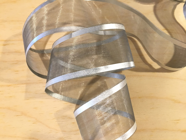 霧銀寬邊紗網/38mm