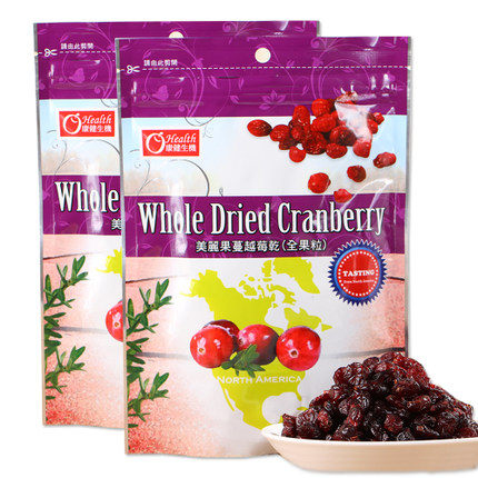 康健生機-美麗果蔓越莓乾 200g/袋 (全顆粒)(買一送一)
