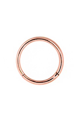 SS316L ROSE GOLD PLATED SURGICAL STEEL HINGED SEGMENT RING
