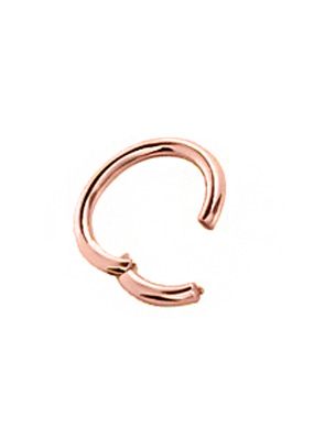 SS316L ROSE GOLD PLATED SURGICAL STEEL HINGED SEGMENT RING