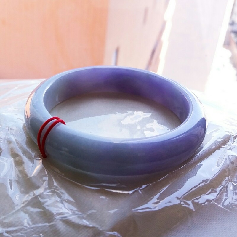 【濃紫】JP715 冰糯艷色紫羅蘭玉鐲 56.8mm (1.52)