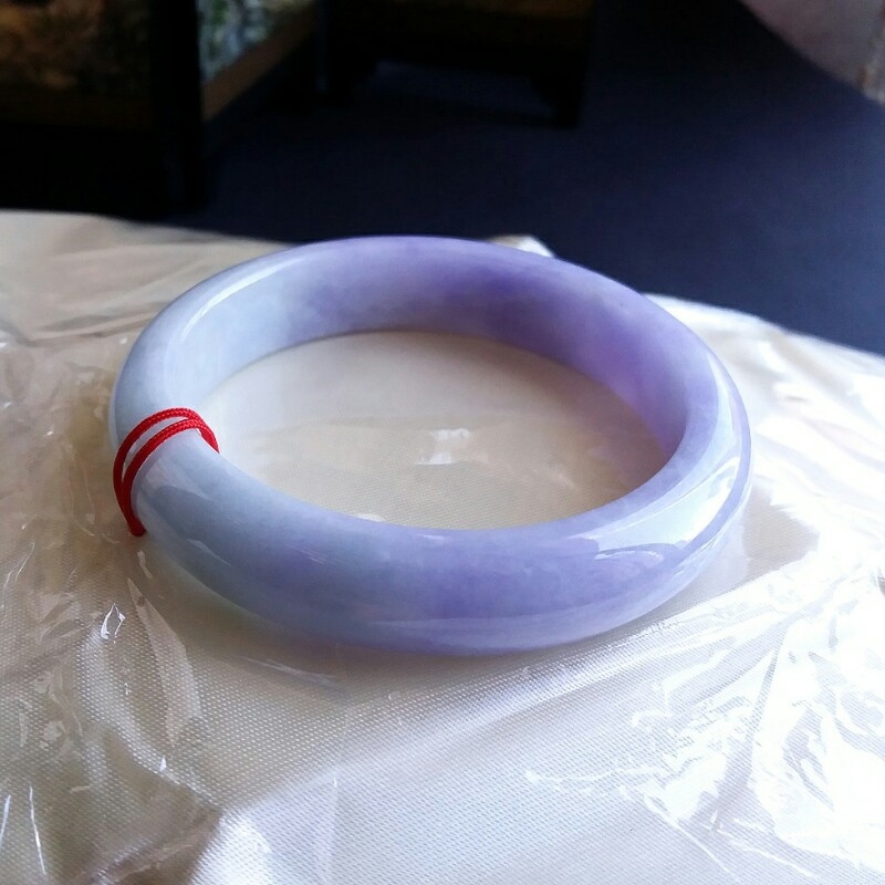 【濃紫】JP715 冰糯艷色紫羅蘭玉鐲 56.8mm (1.52)