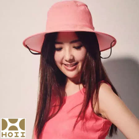 SUNSOUL/HOII/后益-新光感(防曬光能布)-圓桶帽 紅光/加入會員另有優惠