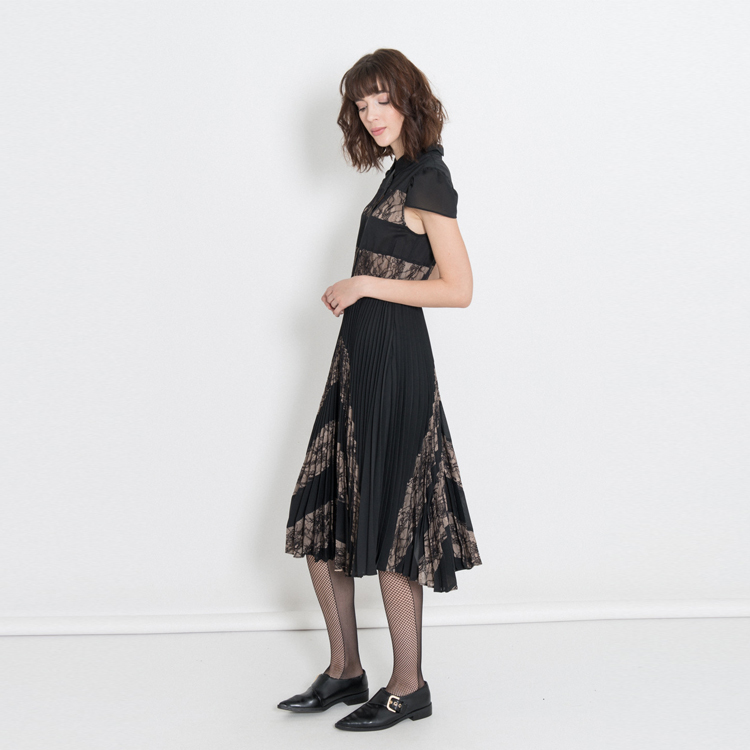 【Silvian Heach】蕾絲拼接長洋裝