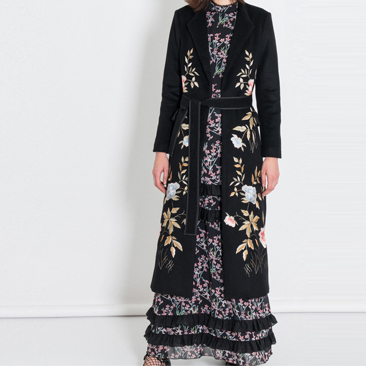 【Silvian Heach】刺繡長版外套