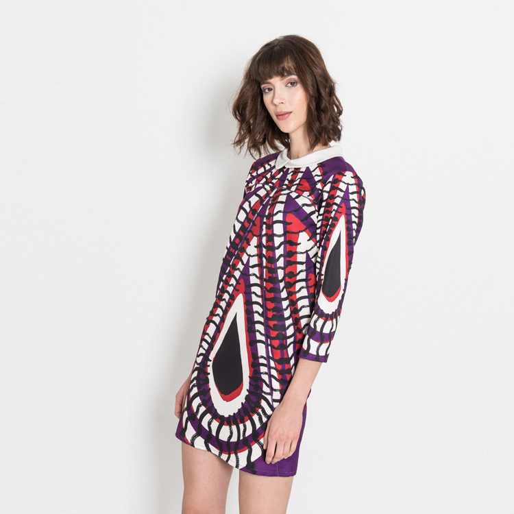 【Silvian Heach】摩登花版短洋裝