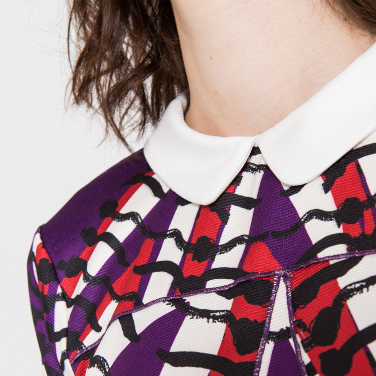 【Silvian Heach】摩登花版短洋裝