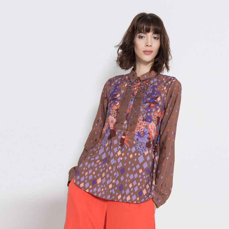 【Silvian Heach】幾何花朵襯衫