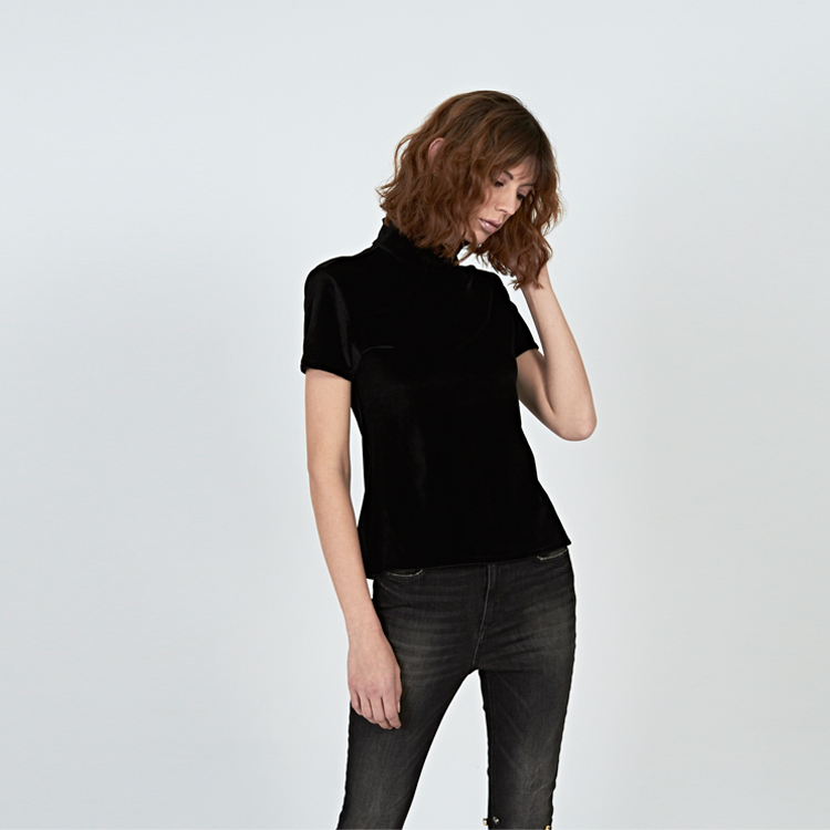 【Silvian Heach】高領短袖上衣