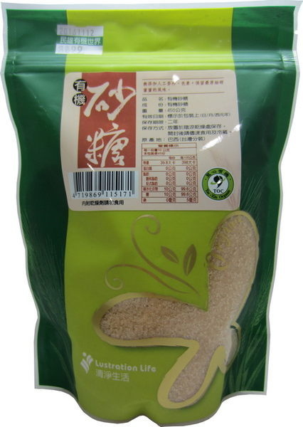 清淨生活-有機砂糖 450g/包