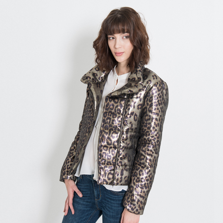 【Silvian Heach】豹紋鋪棉外套