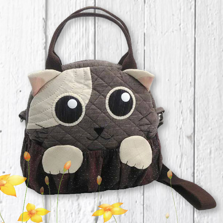 販售原尺寸【紙型】(圓圓喵手提/肩背兩用包)