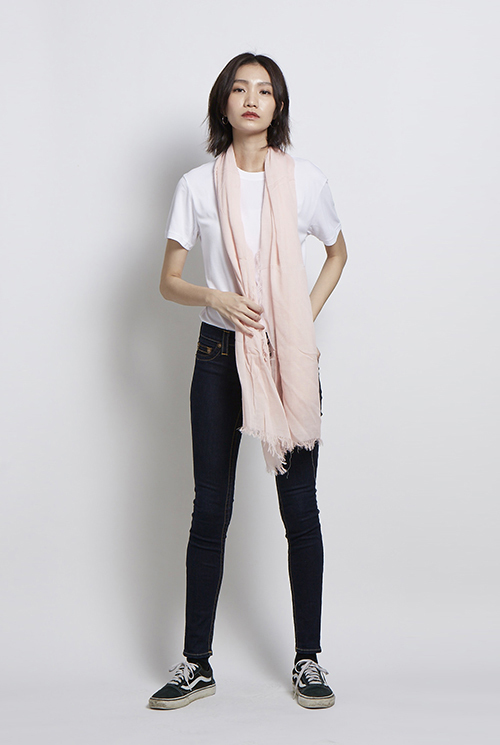 膠原蛋白涼爽美膚絲巾 - 天然植物染 - 茜草粉