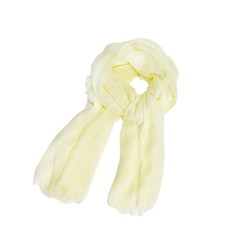 膠原蛋白涼爽美膚絲巾 - 天然植物染 - 福木黃