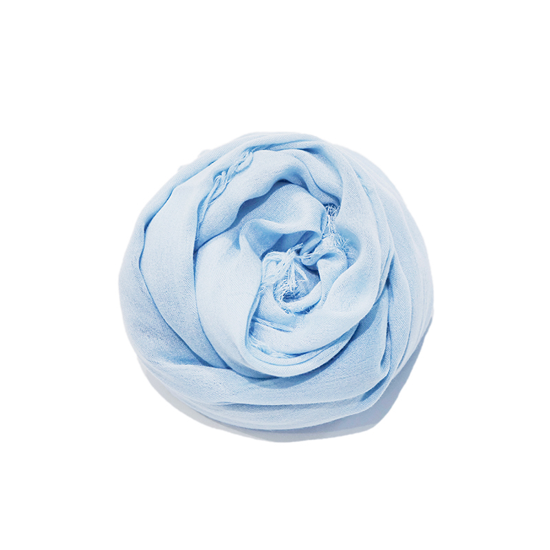 膠原蛋白涼爽美膚絲巾 - 環保染色 - 湖水藍