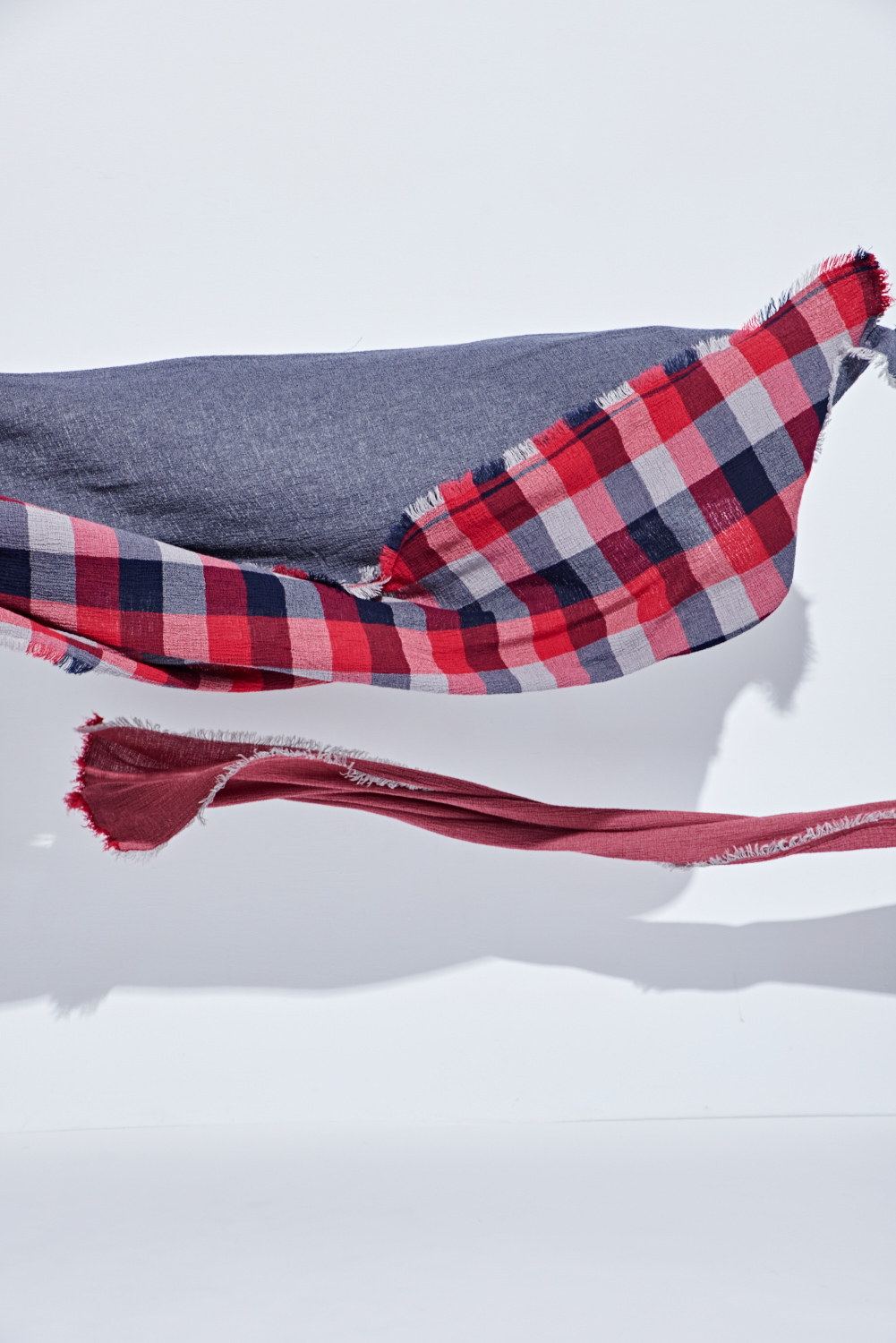 膠原蛋白胜肽羊毛圍巾 - 蒼夜藍