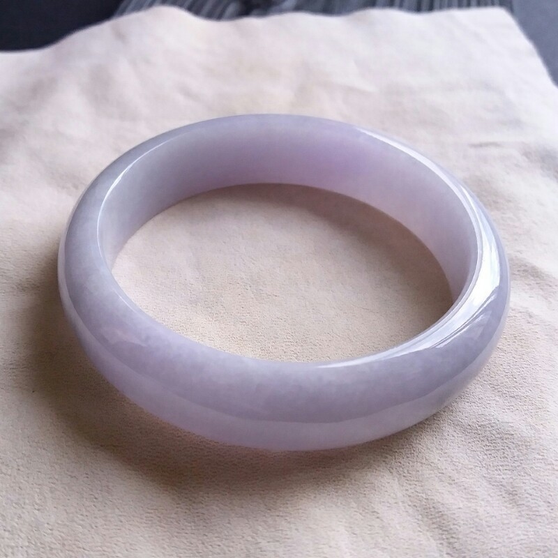 J740 冰紫羅蘭帶烏雞庮燭 52.3mm, 天然翡翠A玉, 緬甸玉, Jade, Jadeite