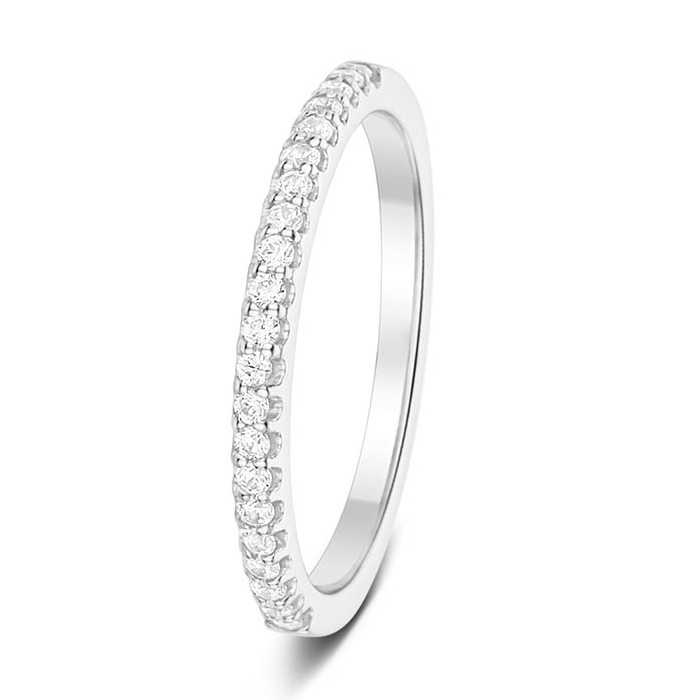 18K白金鑽石戒指