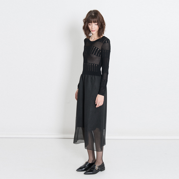 【Silvian Heach】針織雙層長洋裝