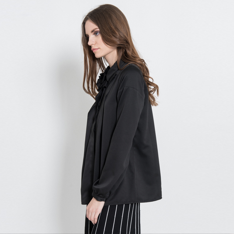 【Silvian Heach】荷葉肩飾襯衫