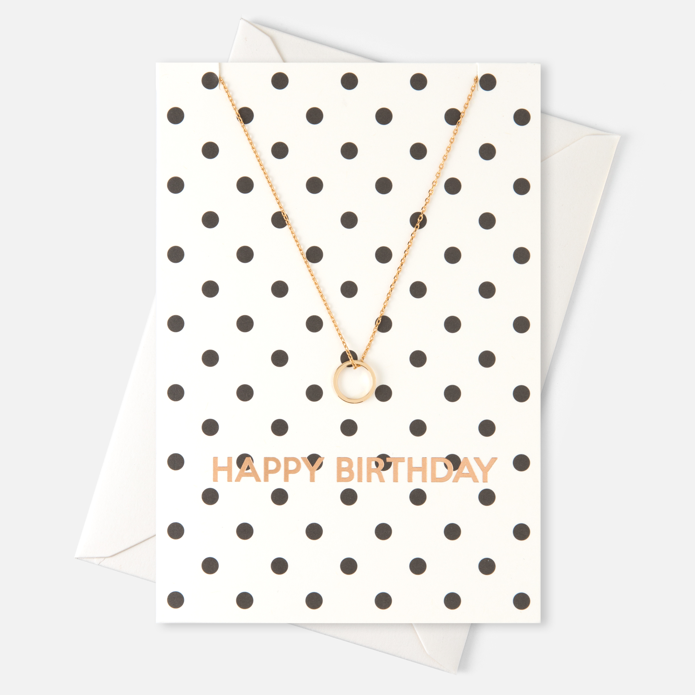 Orelia | 圓圓項鍊 x 黑白點點卡片